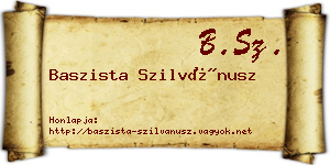 Baszista Szilvánusz névjegykártya
